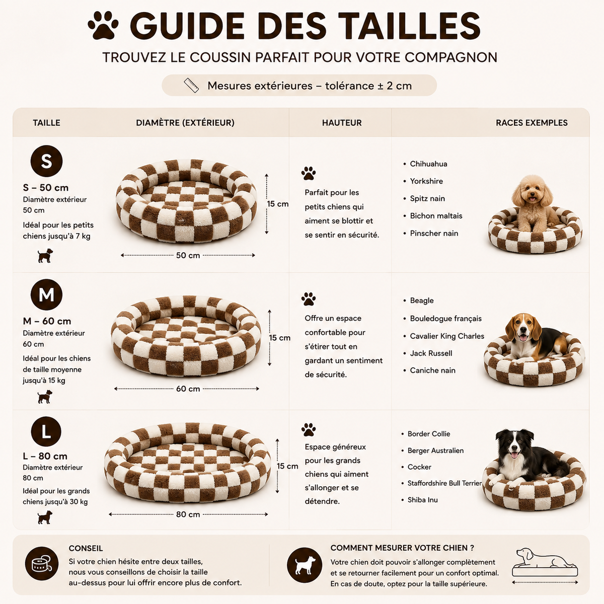 Lit pour chien - Cosy MARRON